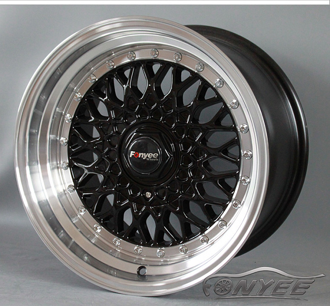 картинка Новые диски BBS RS R14 4X100/4X114,3 ET0 J7 черные + полированная полка магазин  StreetTuning 