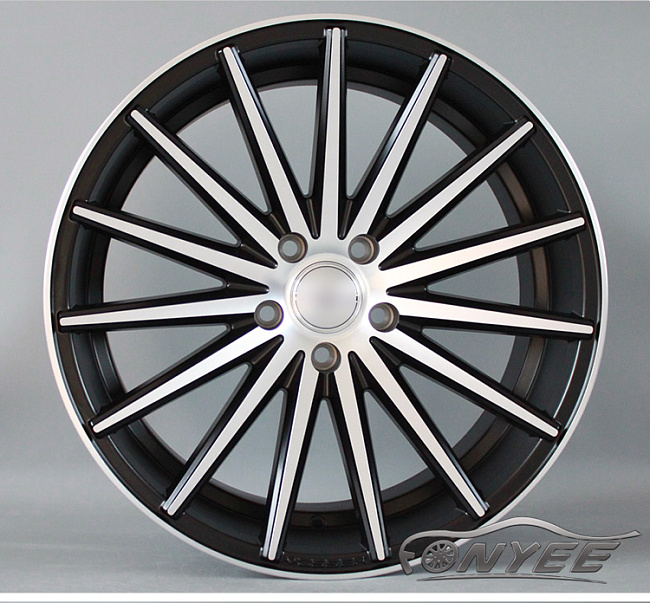 картинка Новые диски Vossen VFS2 Replica R19 5X112 ET35 J9,5 черный мат + серебро магазин  StreetTuning 