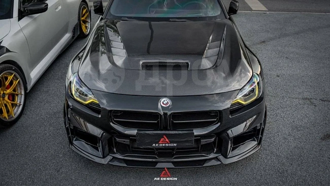 картинка Сплиттер (губа) на передний бампер v2 для BMW M2 и M2C G87 магазин  StreetTuning 