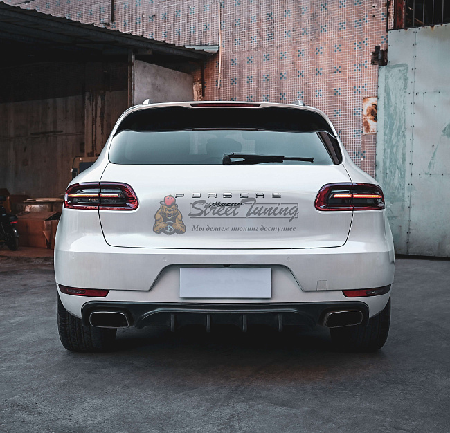 картинка Нижняя накладка заднего бампера KDA для Porsche Macan 95B.1/95B.2 (2014–2021) магазин  StreetTuning 