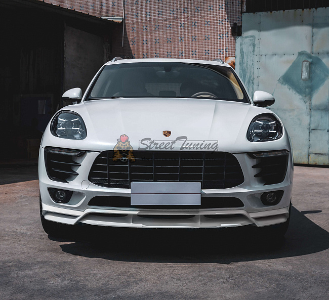 картинка Передний сплиттер KDA для Porsche Macan 95B.1/95B.2 (2014–2021) магазин  StreetTuning 