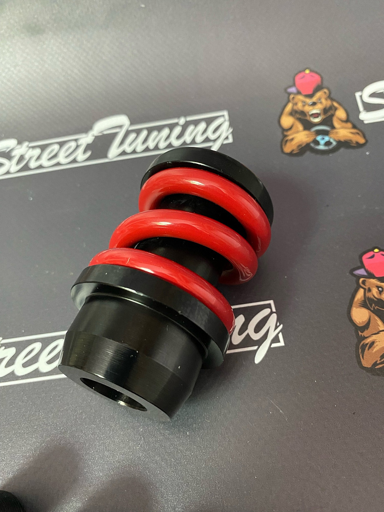 картинка Ручка КПП MOMO Springs в стиле койловера, черная, пружина красная от магазина  StreetTuning