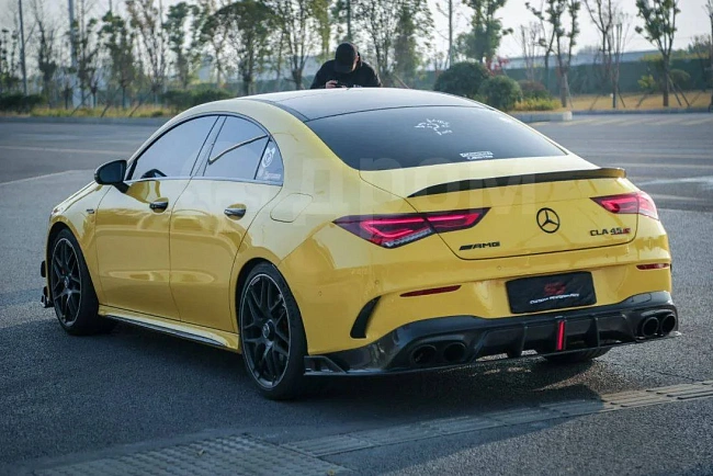 картинка Диффузор на задний бампер для Mercedes CLA C118 CLA45 CLA35 CLA250 магазин  StreetTuning 
