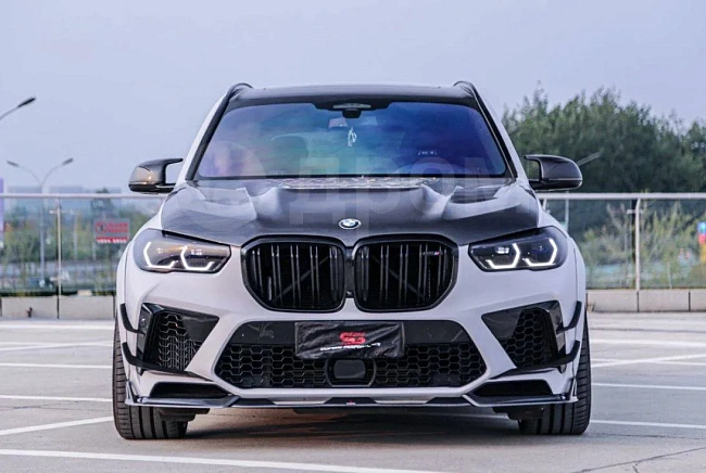 картинка Сплиттер (губа) на передний бампер для BMW X5M X5MC F95 Pre-LCI магазин  StreetTuning 