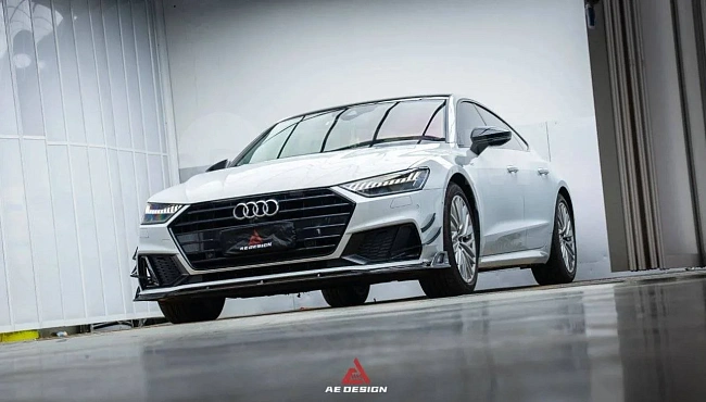 картинка Сплиттер (губа) на передний бампер для Audi S7 и A7 S Line и A7 магазин  StreetTuning 