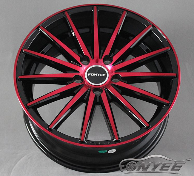 картинка Новые диски Vossen VFS2 Replica R16 4X114,3/4X100 ET35 J7 черный глянец + красный магазин  StreetTuning 