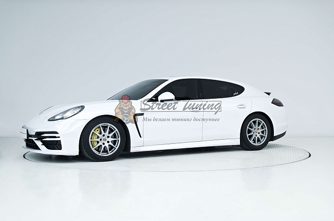 картинка Передний бампер в сборе, в стиле GTS, с ДХО для Porsche Panamera 2010–2013 годов (970.1) магазин  StreetTuning 