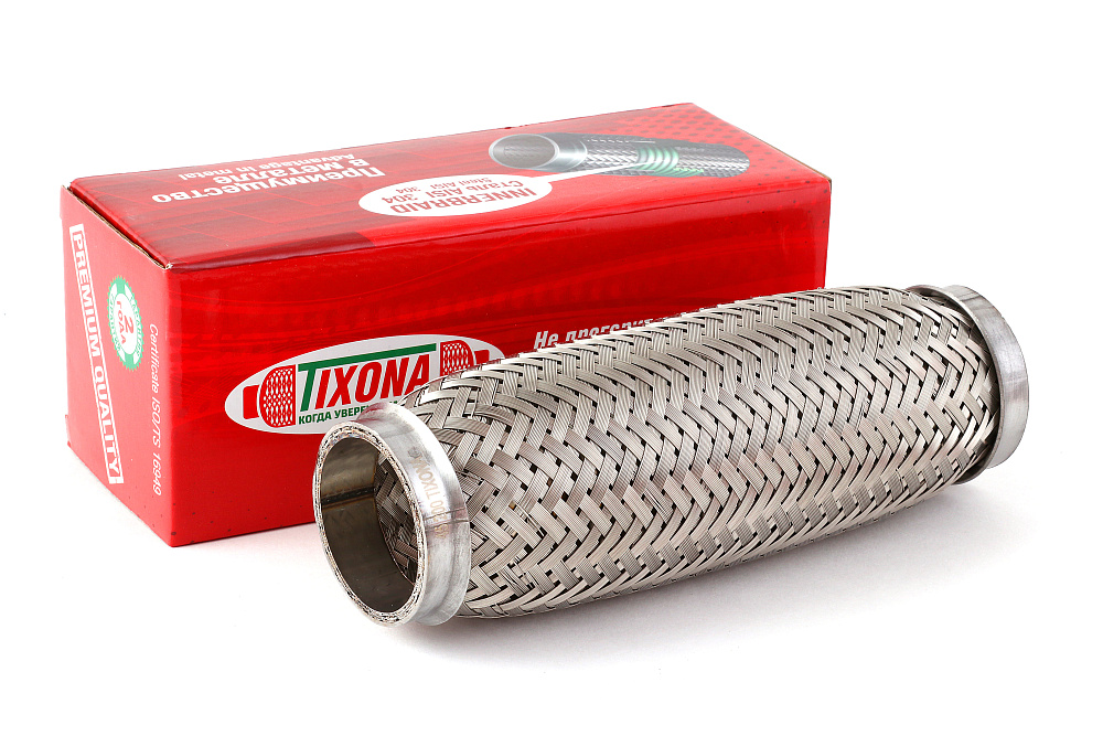 картинка Гофра глушителя Tixona (сталь 304 трехслойная) 45*200 от магазина  StreetTuning