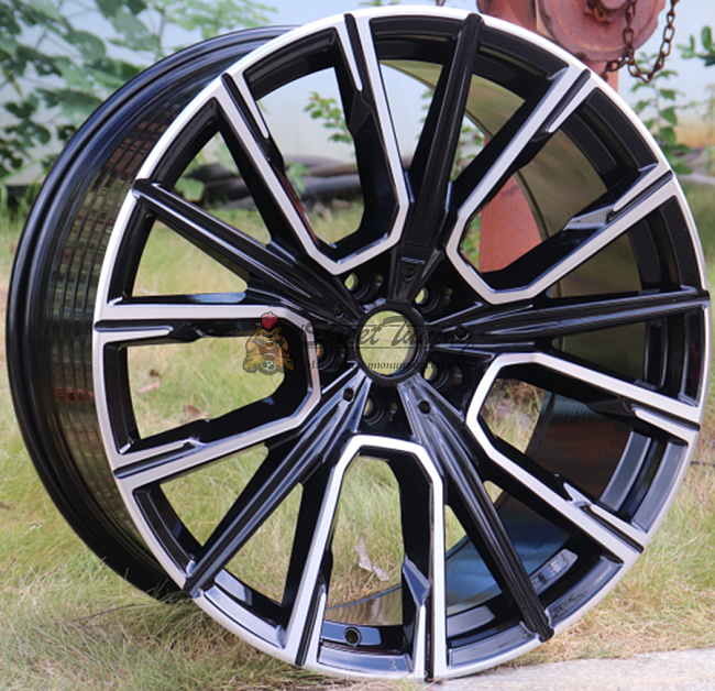 картинка Диски BMW 817M R20 J9,5 ET40 5X120 black + polished магазин  StreetTuning 