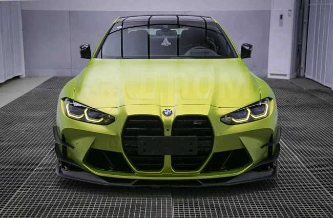 картинка Сплиттер (губа) на передний бампер для BMW G80 G82 G83 M3 M4 магазин  StreetTuning 