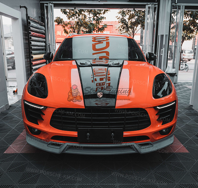 картинка Передний сплиттер TKT для Porsche Macan 95B.1/95B.2 (2014–2021) магазин  StreetTuning 