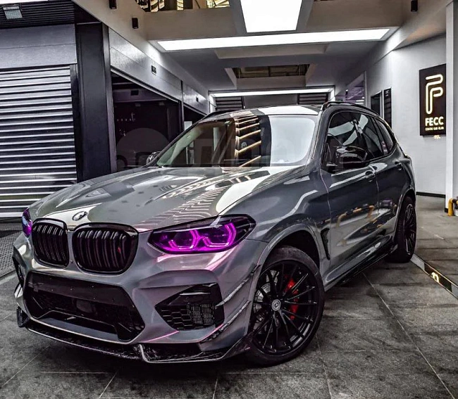 картинка Сплиттер (губа) AE Design для BMW X3M X4M/C F97 F98 2019-2021 карбон магазин  StreetTuning 