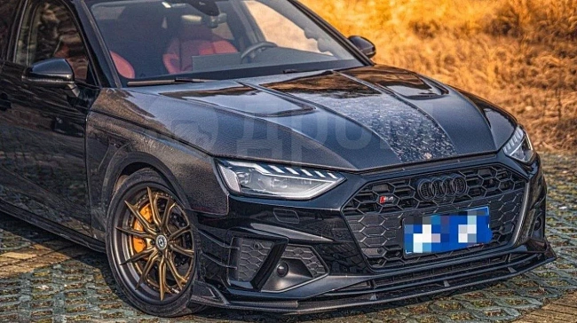 картинка Сплиттер (губа) на передний бампер для Audi S4 / A4 S-line B9.5 магазин  StreetTuning 