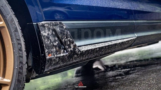 картинка Сплиттера накладки на пороги для Audi Q8 SQ8 RSQ8 2020 магазин  StreetTuning 