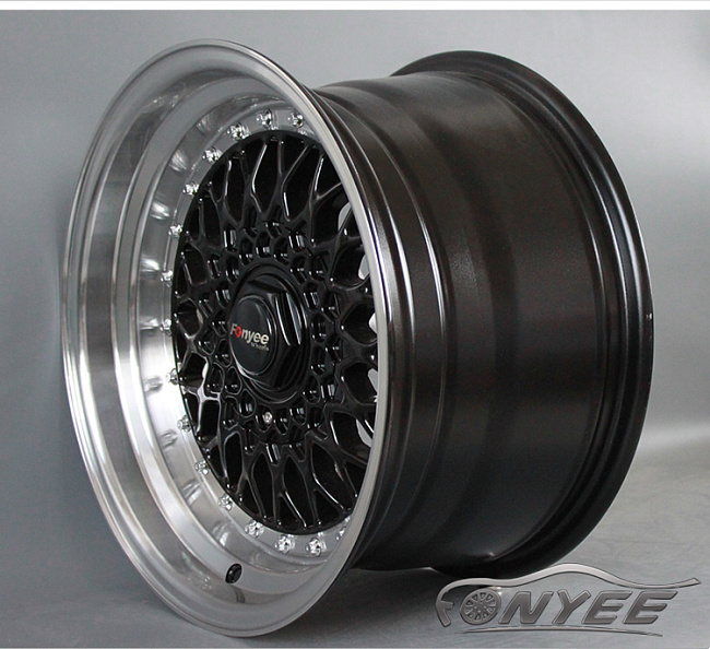 картинка Новые диски BBS RS R14 4X100/4X114,3 ET0 J7 черные + полированная полка магазин  StreetTuning 