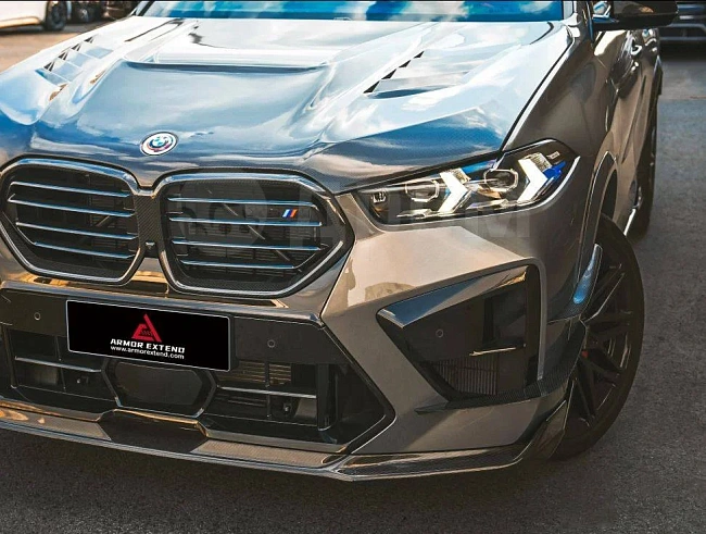 картинка Сплиттер (губа) на передний бампер для BMW X6M X6MC F96 Pre-LCI магазин  StreetTuning 
