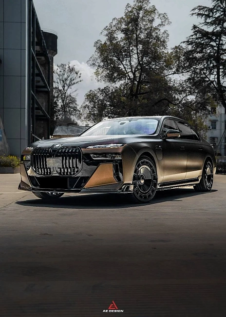 картинка Сплиттер (губа) на передний бампер для BMW 7-Series магазин  StreetTuning 