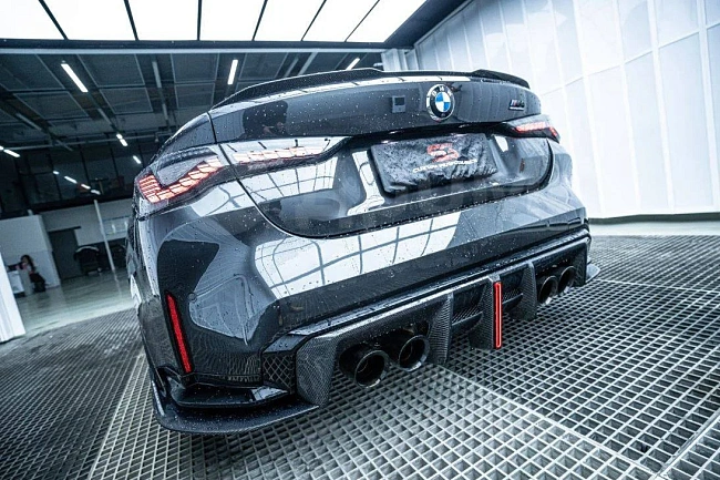 картинка Задний диффузор v2 BMW G80 G82 G83 M3 M4 магазин  StreetTuning 