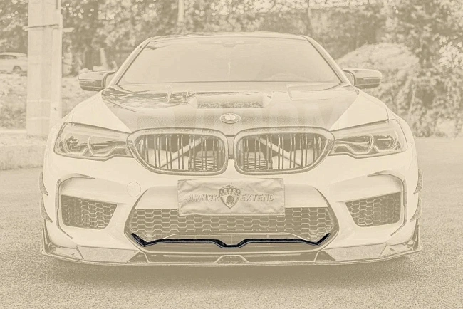 картинка Сплиттер средний (губа) на передний бампер для BMW M5 F90 магазин  StreetTuning 