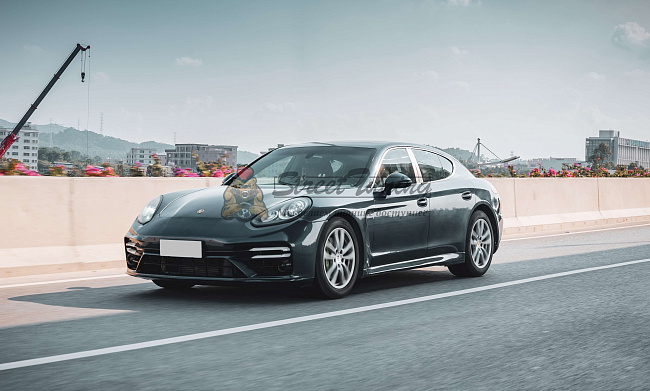 картинка Рестайлинг переднего бампера в сборе, в стиле Turbo S для Porsche Panamera 2014-2016 годов (970.2 в 971 Turbo S.) магазин  StreetTuning 