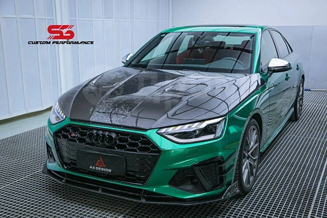 картинка Канарды на передний бампер для Audi S4 / A4 S-line B9.5 магазин  StreetTuning 