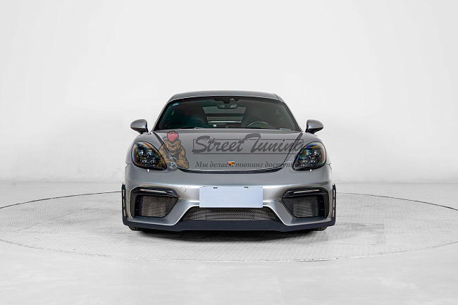 картинка Комплект обвеса GT4 RS (реплика) с антикрылом GT4 для Porsche 718 Boxster (982) и Cayman (982C) 2017+ магазин  StreetTuning 