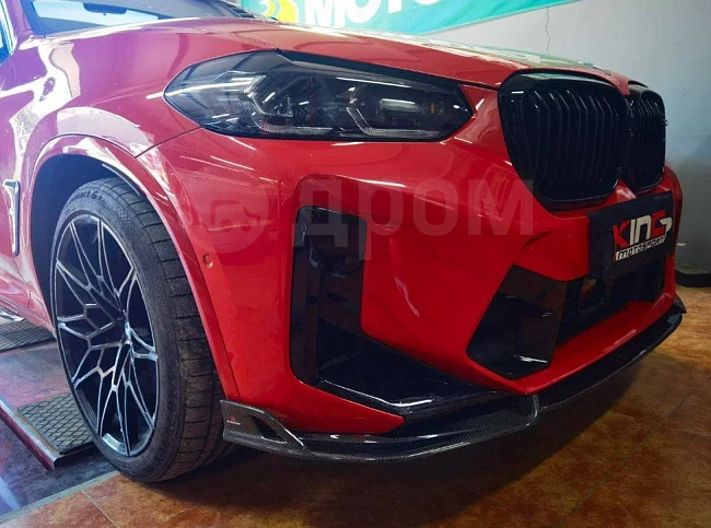 картинка Сплиттер (губа) на передний бампер для BMW X3M/C X4M/C F97 F98 LCI магазин  StreetTuning 